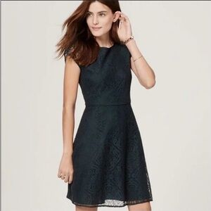 LOFT Green Lace Dress